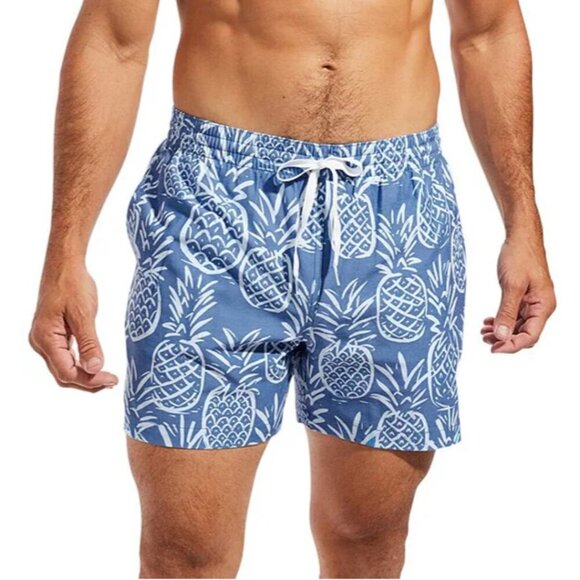 🆕 Chubbies Blue Pineapple Swim Trunks Shorts 5.5" Inseam  Men Size XL  Tropical - Picture 1 of 11